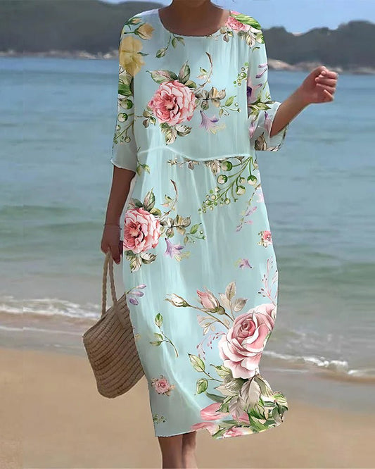 Evelyn | Floral Relaxed Midi Dress