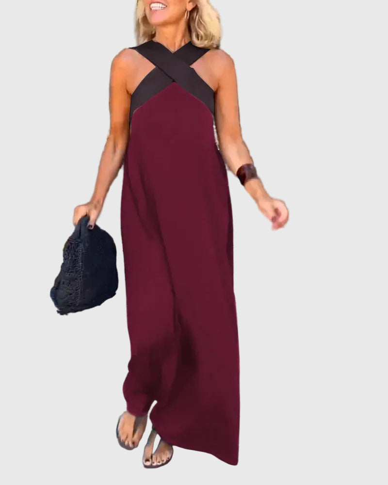 Sienna | Elegant Halter Maxi Dress