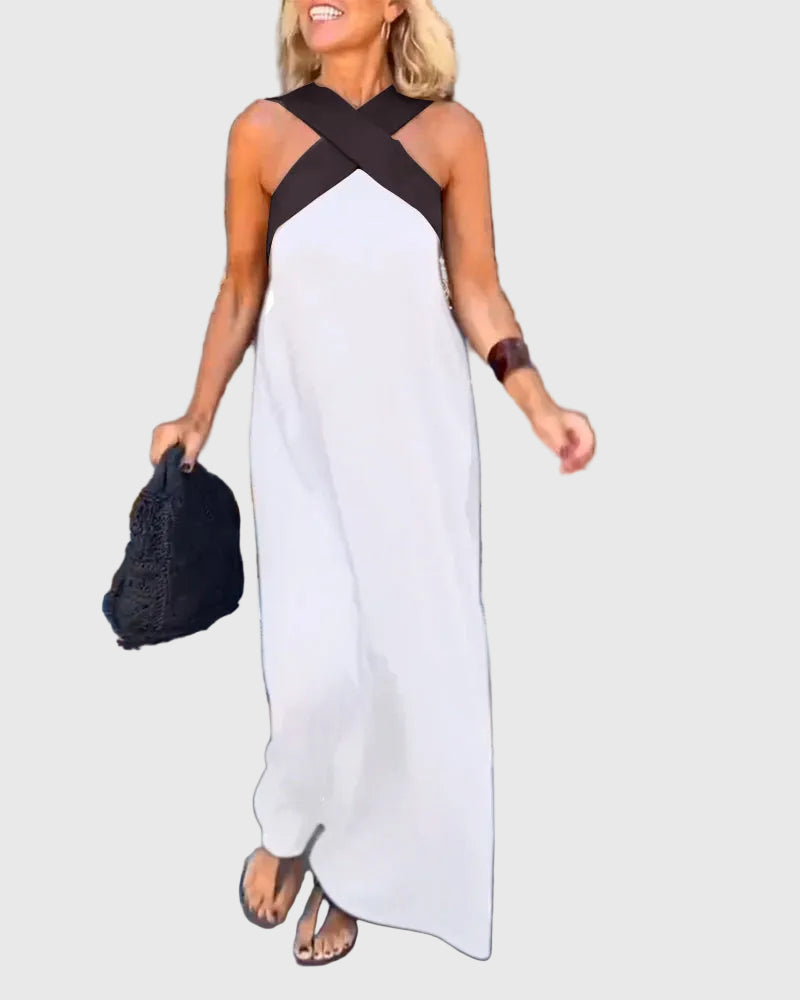 Sienna | Elegant Halter Maxi Dress