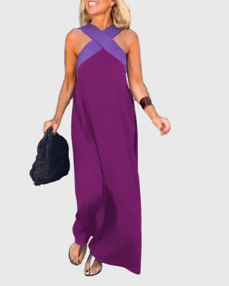 Sienna | Elegant Halter Maxi Dress
