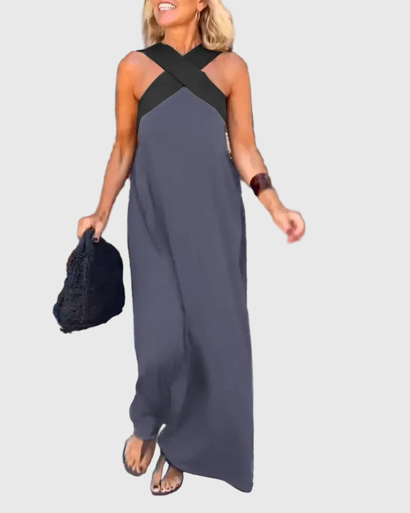 Sienna | Elegant Halter Maxi Dress