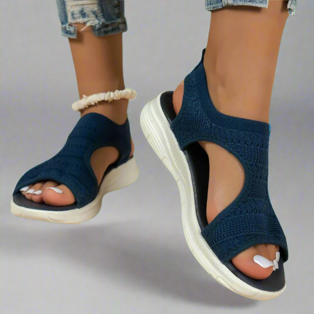 Amelie | Sandalias de cuña hechas a mano en material premium