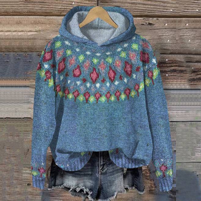 Jade | Nordic Knit Hoodie Sweater