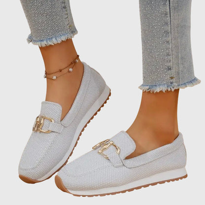 Diana | Chain Detail Slip-On Loafers