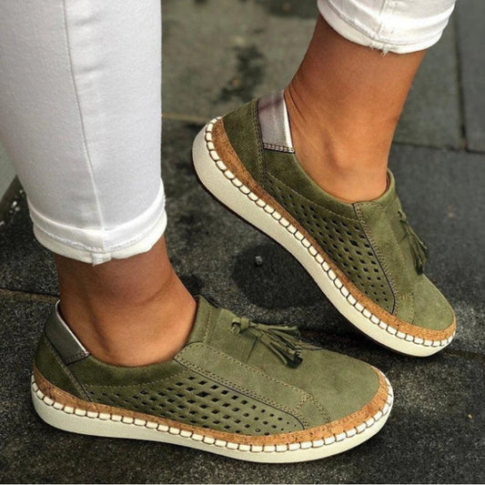 Anya | Perforated Slip Sneakers