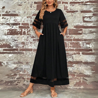 Aubrey | Mesh Detail Midi Dress