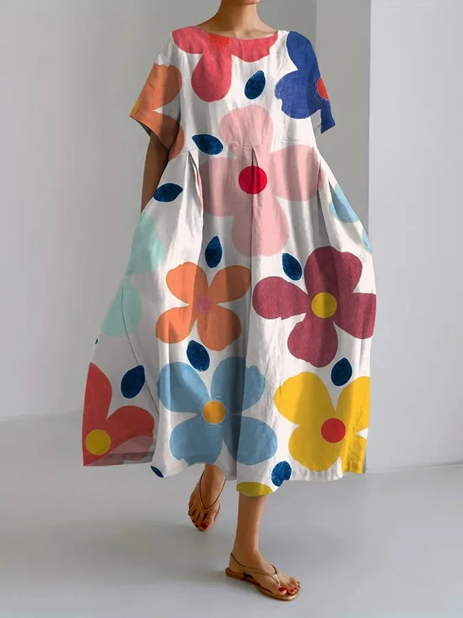 FLORENCIA - VESTIDO DE FLORES BOTÁNICAS