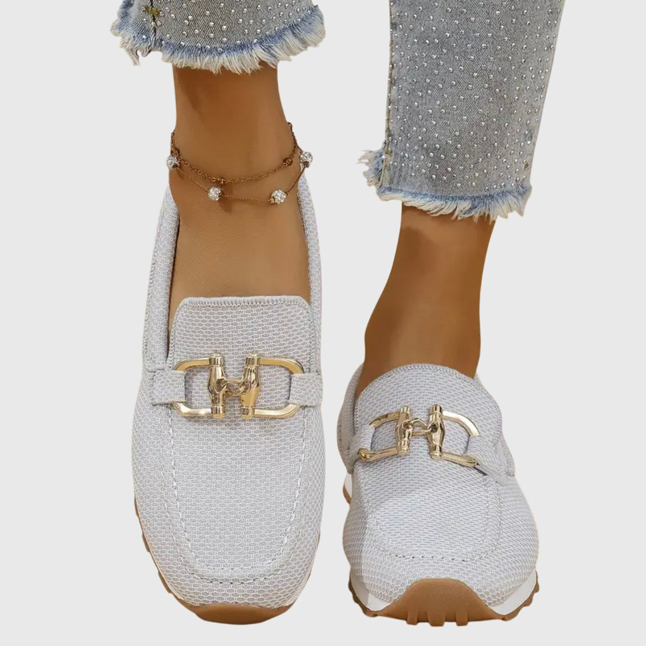 Diana | Chain Detail Slip-On Loafers