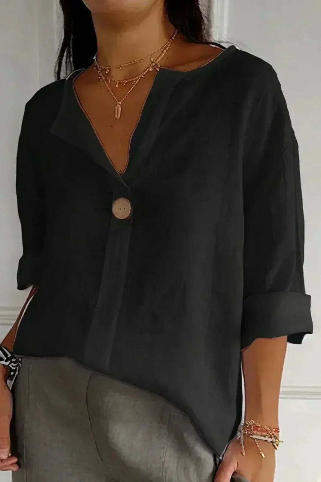 Celia | Minimal Button Blouse