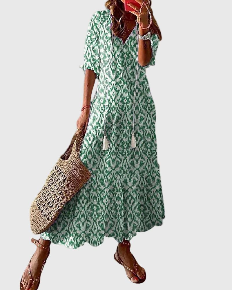 Alina | Printed Maxi Dress