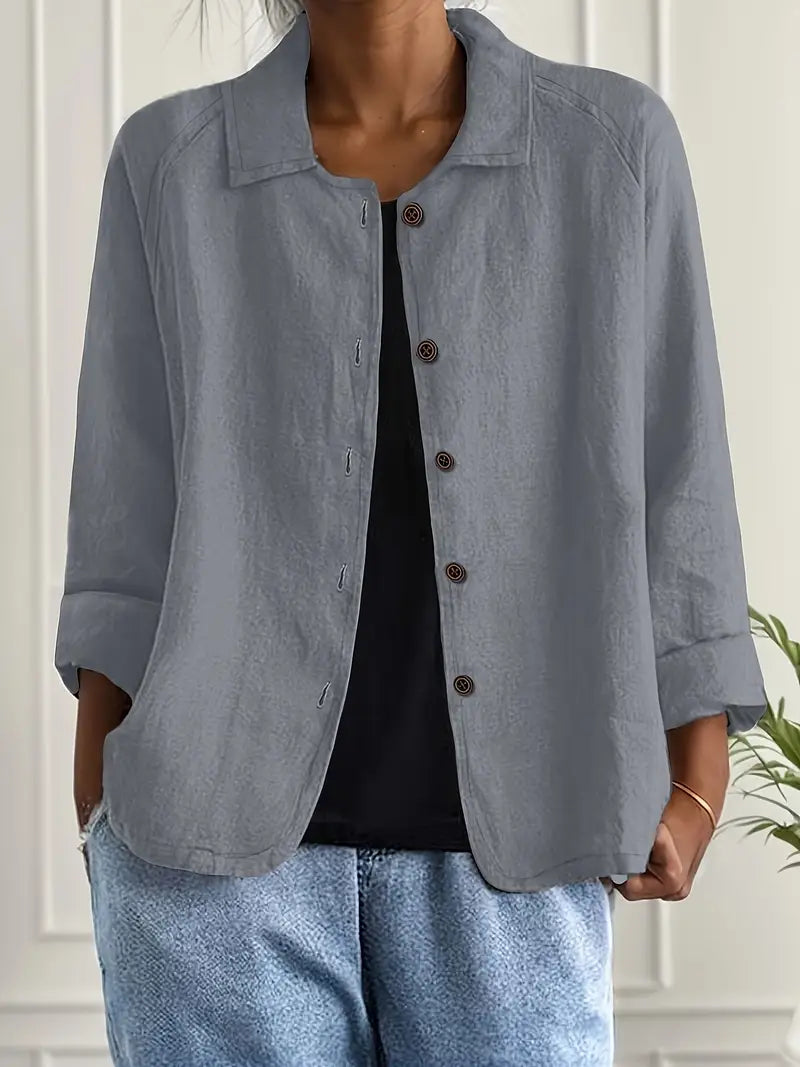 Maren | Button Front Jacket Top