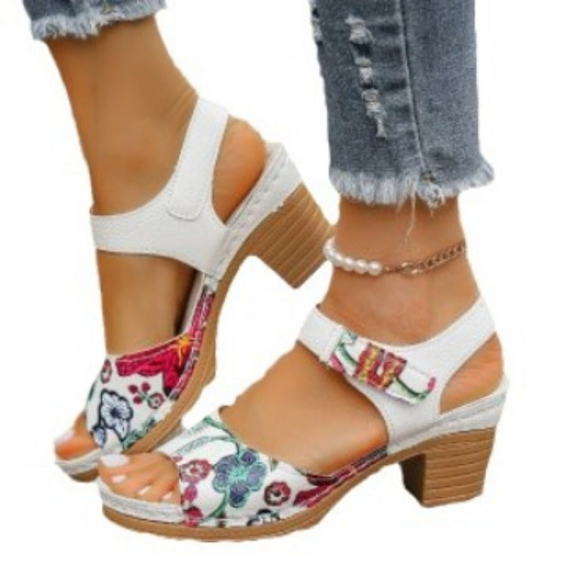 Camila | Sandalias Ortópedicas con Bordado Floral