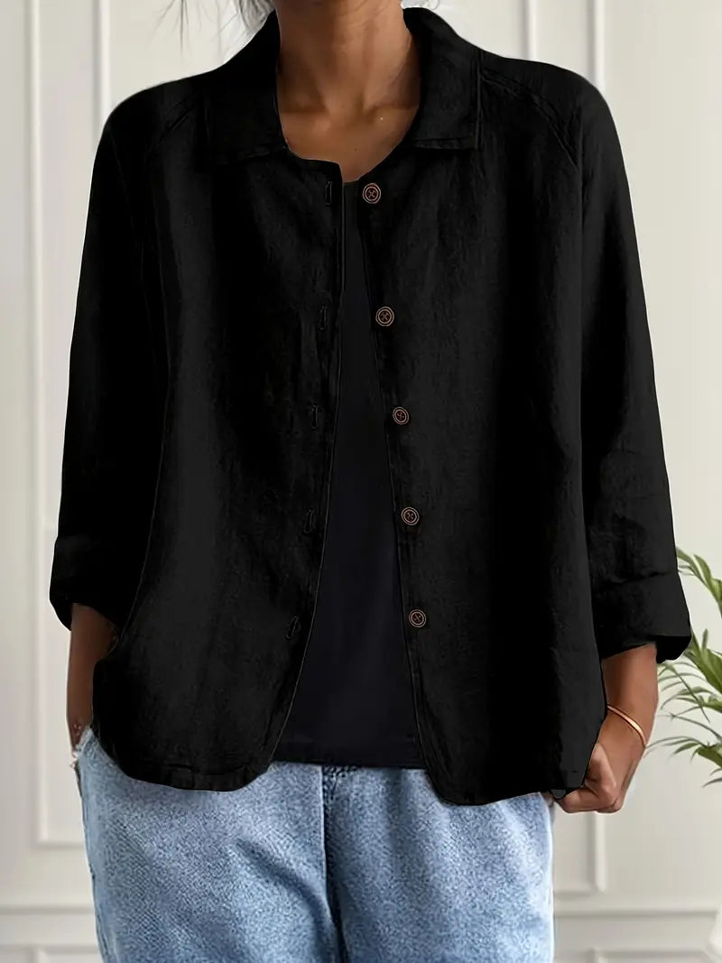 Maren | Button Front Jacket Top