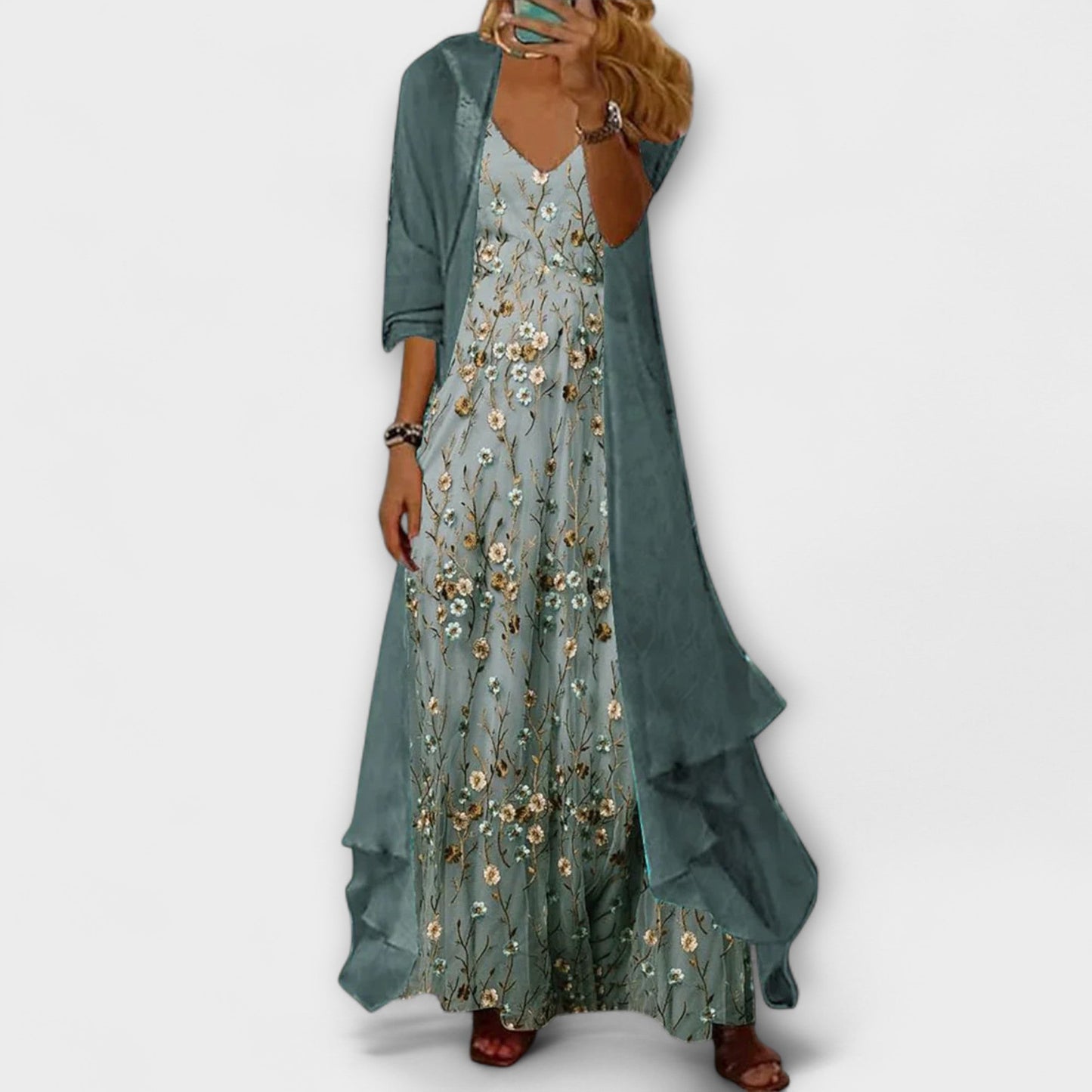 Dakota | Women’s Floral V Neck Layered Maxi Dress