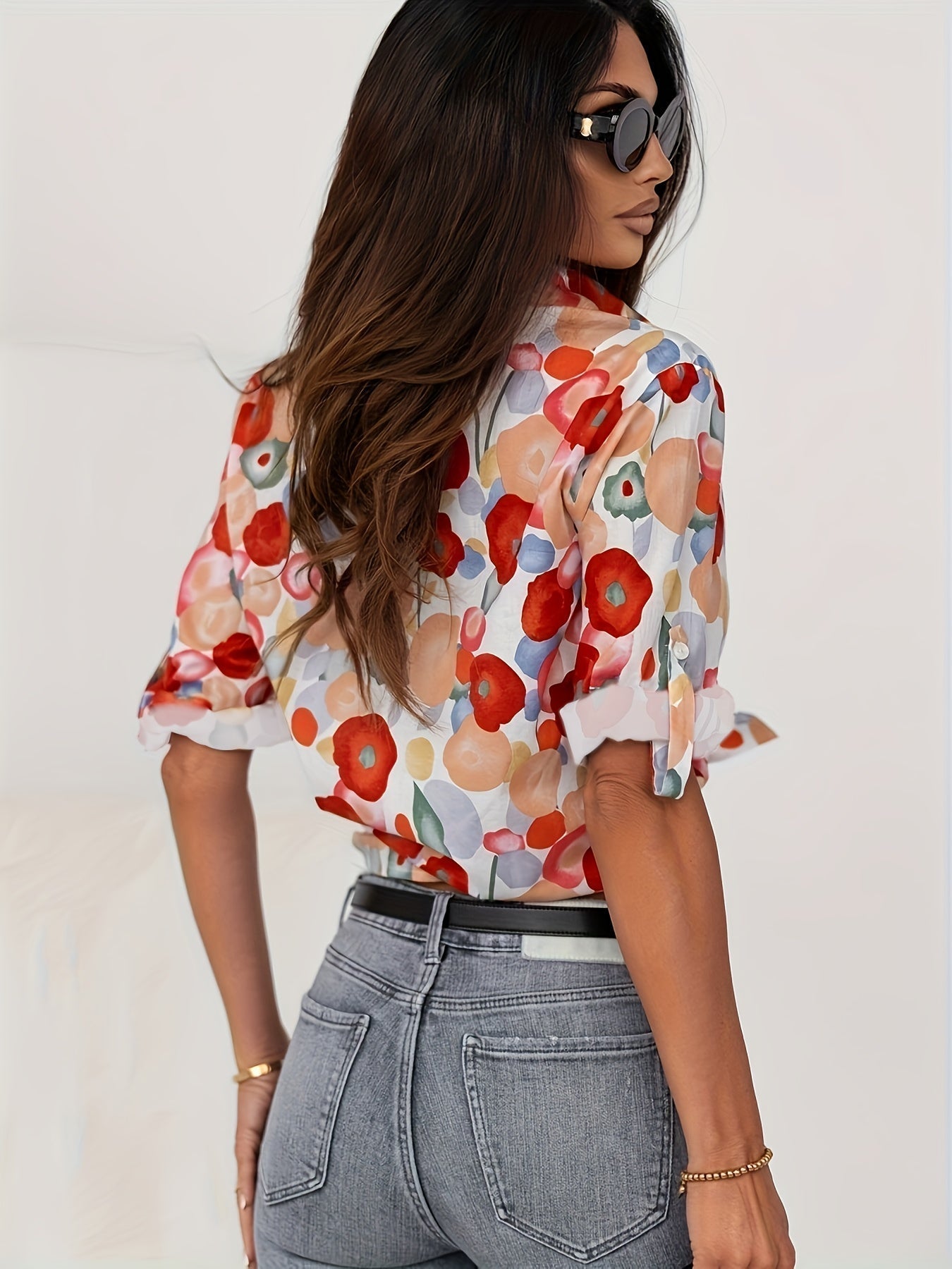 Elodie | Abstract Print Blouse