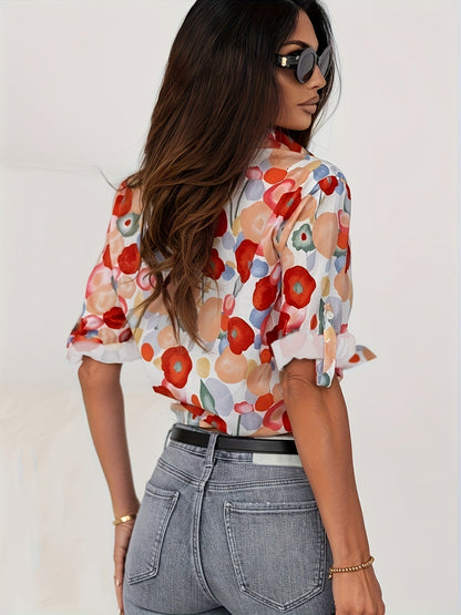 Elodie | Abstract Print Blouse