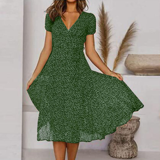 Ava | Women’s Summer V Neck Midi Dress