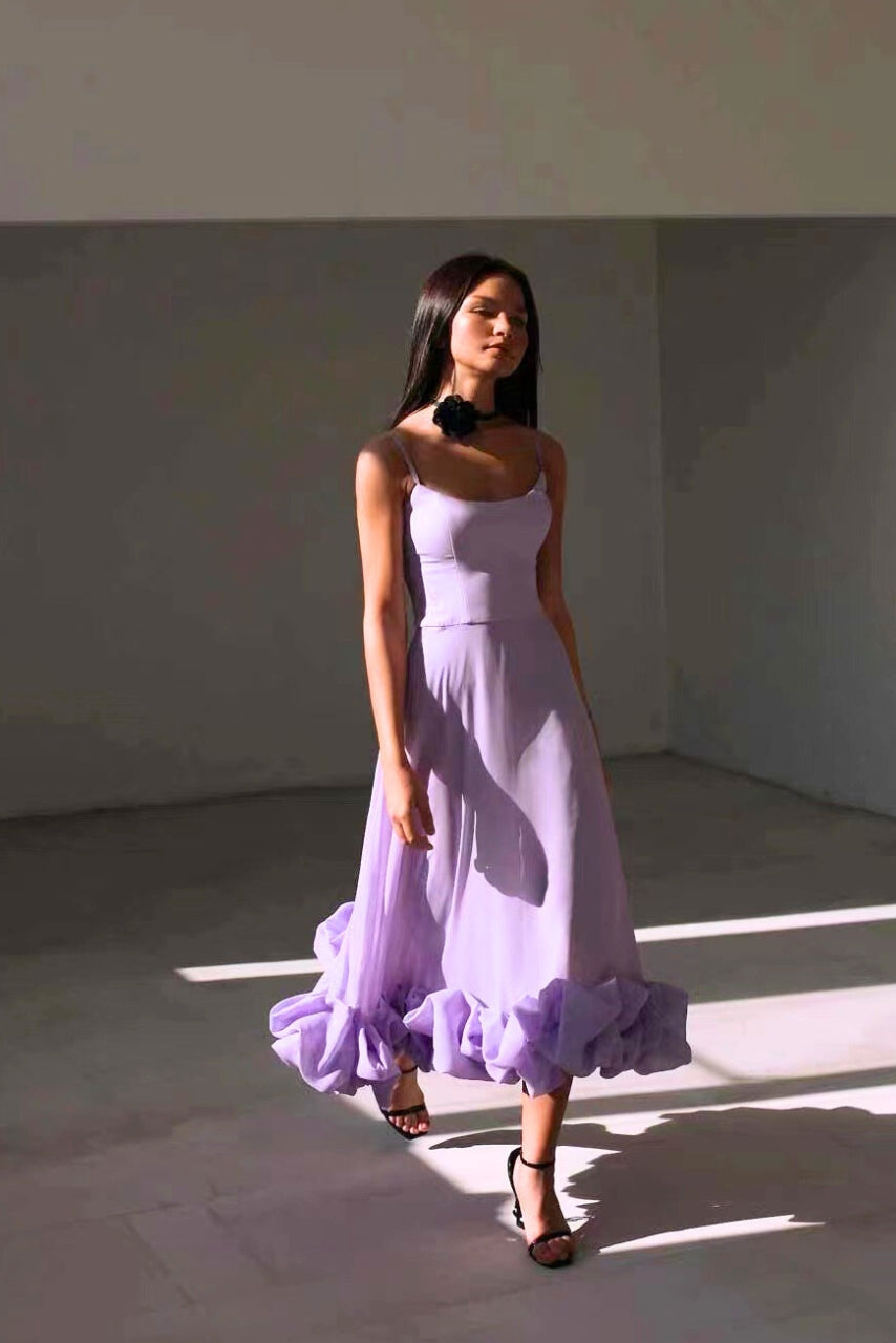 Faith | Women Summer Ruffle Hem Midi Dress
