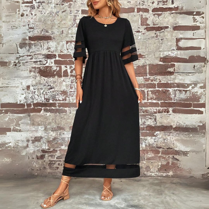 Aubrey | Mesh Detail Midi Dress