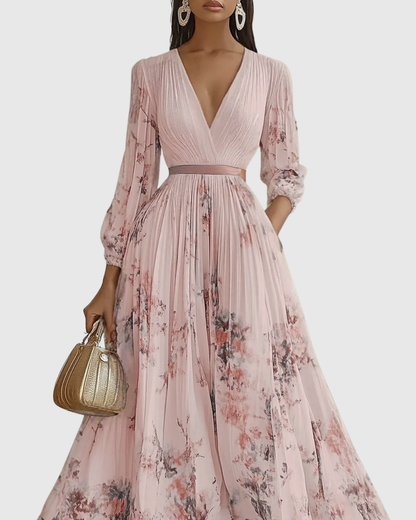 Faith | Womens Sleeveless Pleated Floral Midi Dress