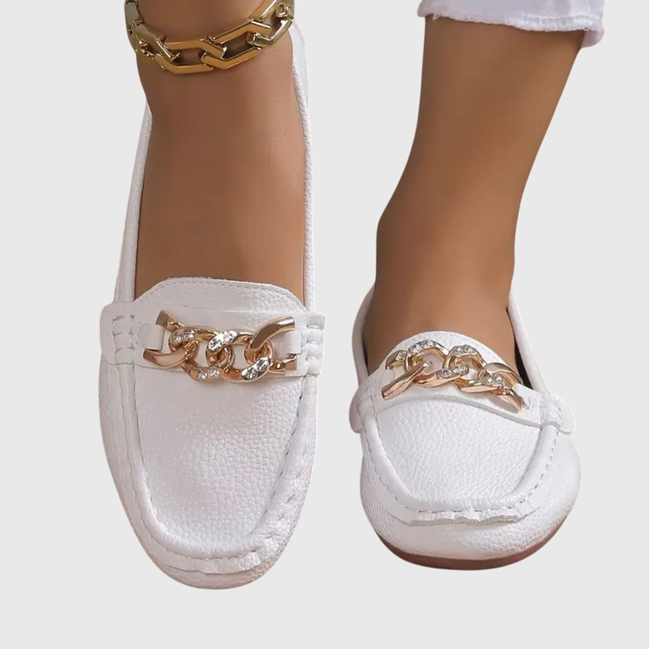 Kris | Chain Detail Slip-On Loafers