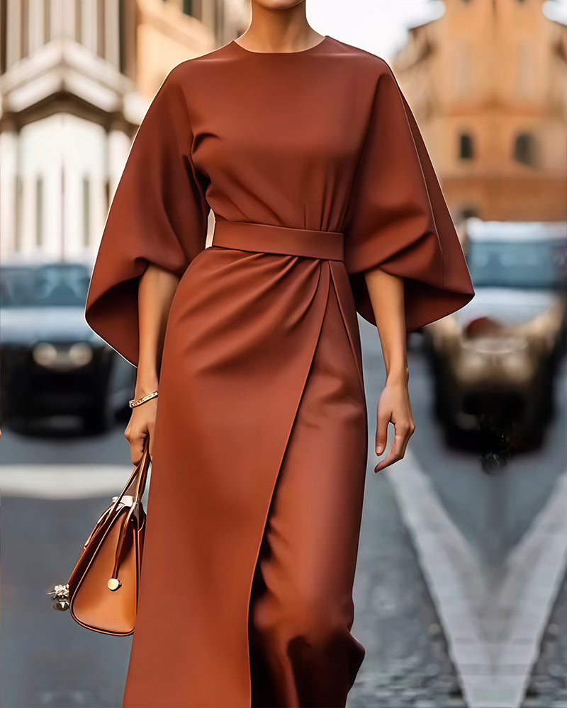Isabella | Women’s Summer Belted Wrap Midi Dress