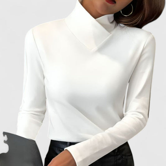Anna | Asymmetrical Collar Top