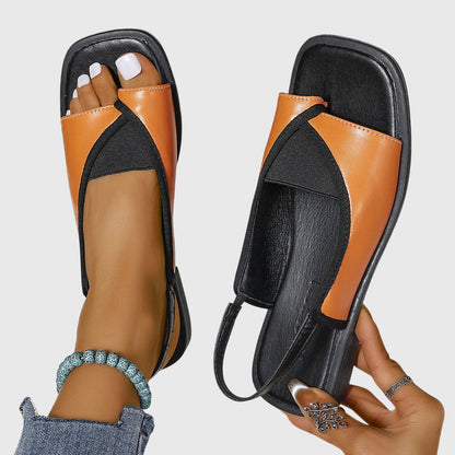 Danielle | Womens Contrast Strap Flat Sandals
