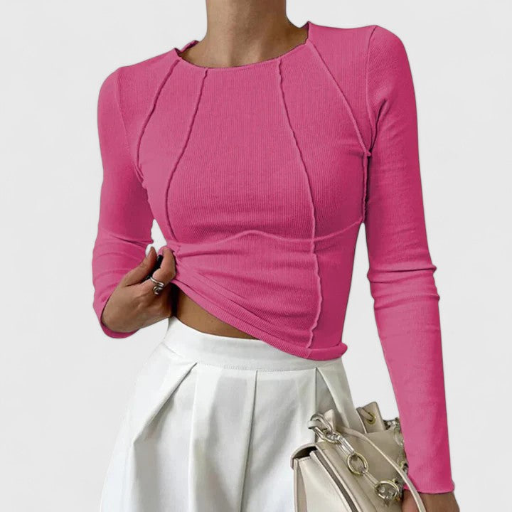 Sienna | Seam Detail Long Sleeve Top