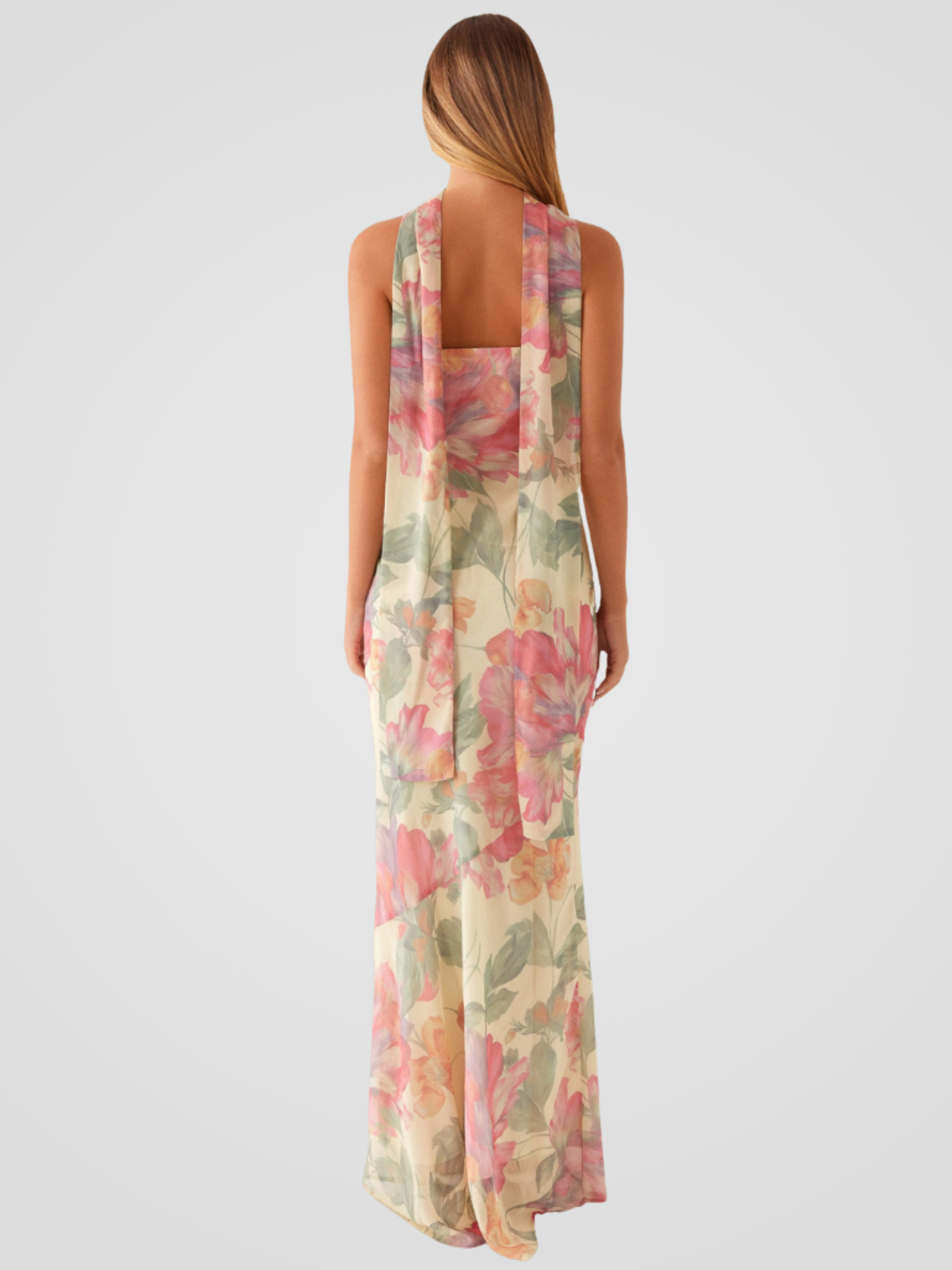Aperti™ | Vestido Bandeau en Chiffon Floral