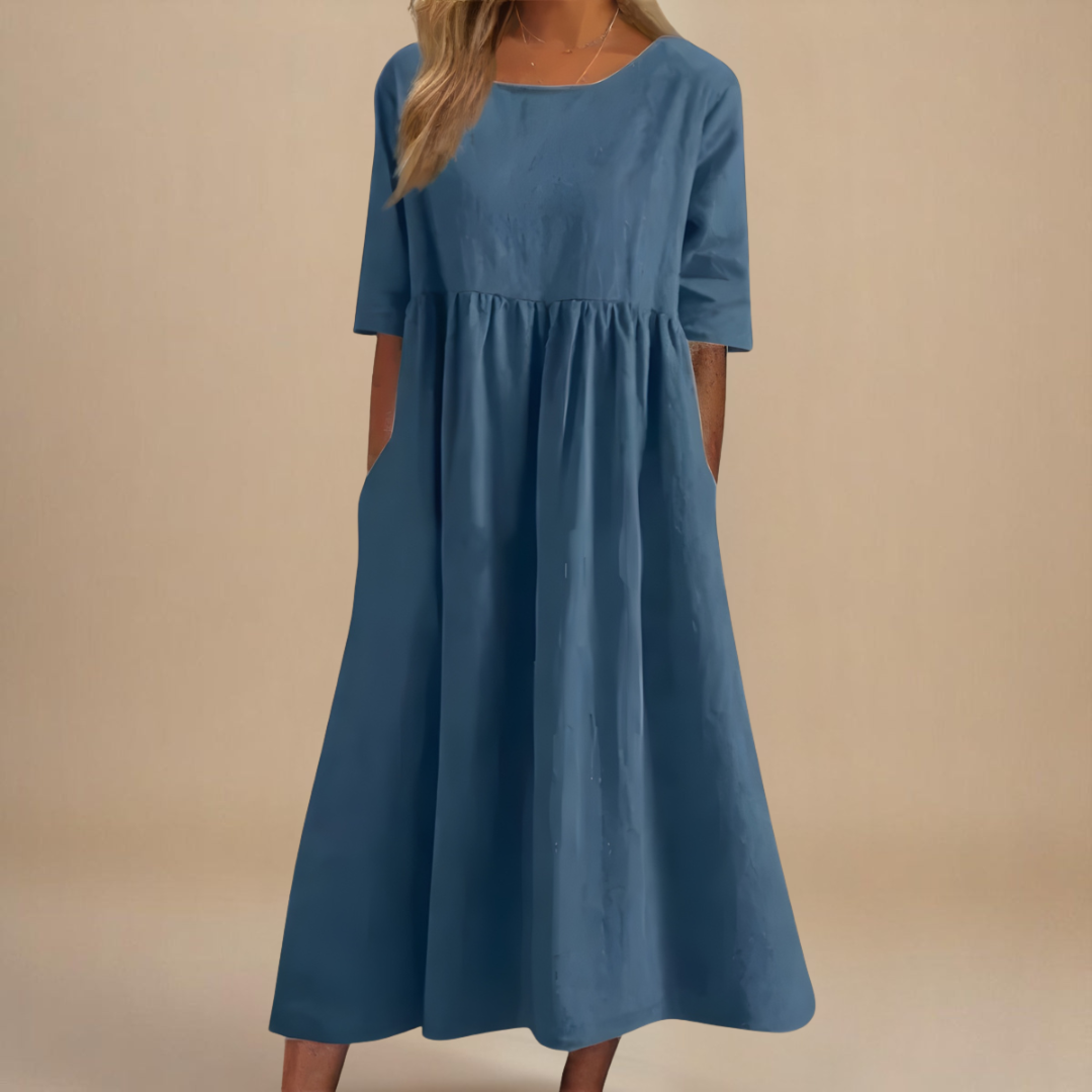 Clara | Plain Midi Dress