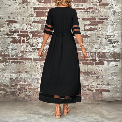 Aubrey | Mesh Detail Midi Dress