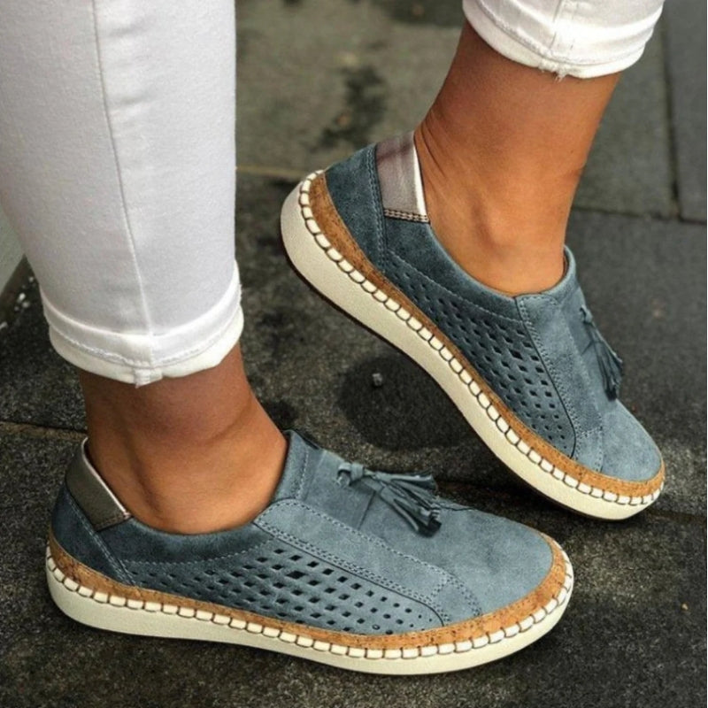 Anya | Perforated Slip Sneakers