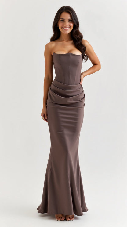 Isabella | Women Wedding Guest Column Maxi Dress