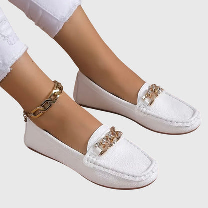 Kris | Chain Detail Slip-On Loafers