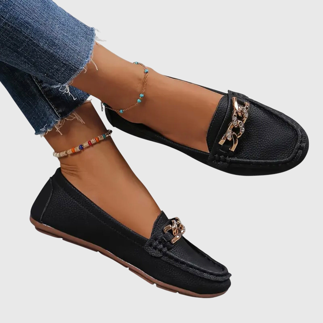 Kris | Chain Detail Slip-On Loafers