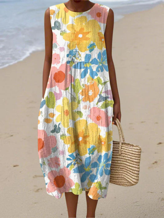 Leah | Sleeveless Midi Dress