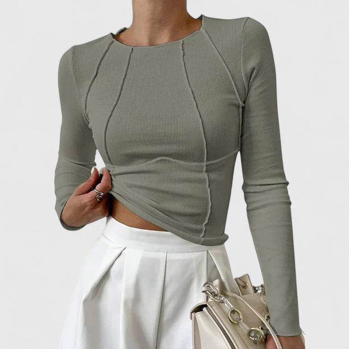 Sienna | Seam Detail Long Sleeve Top
