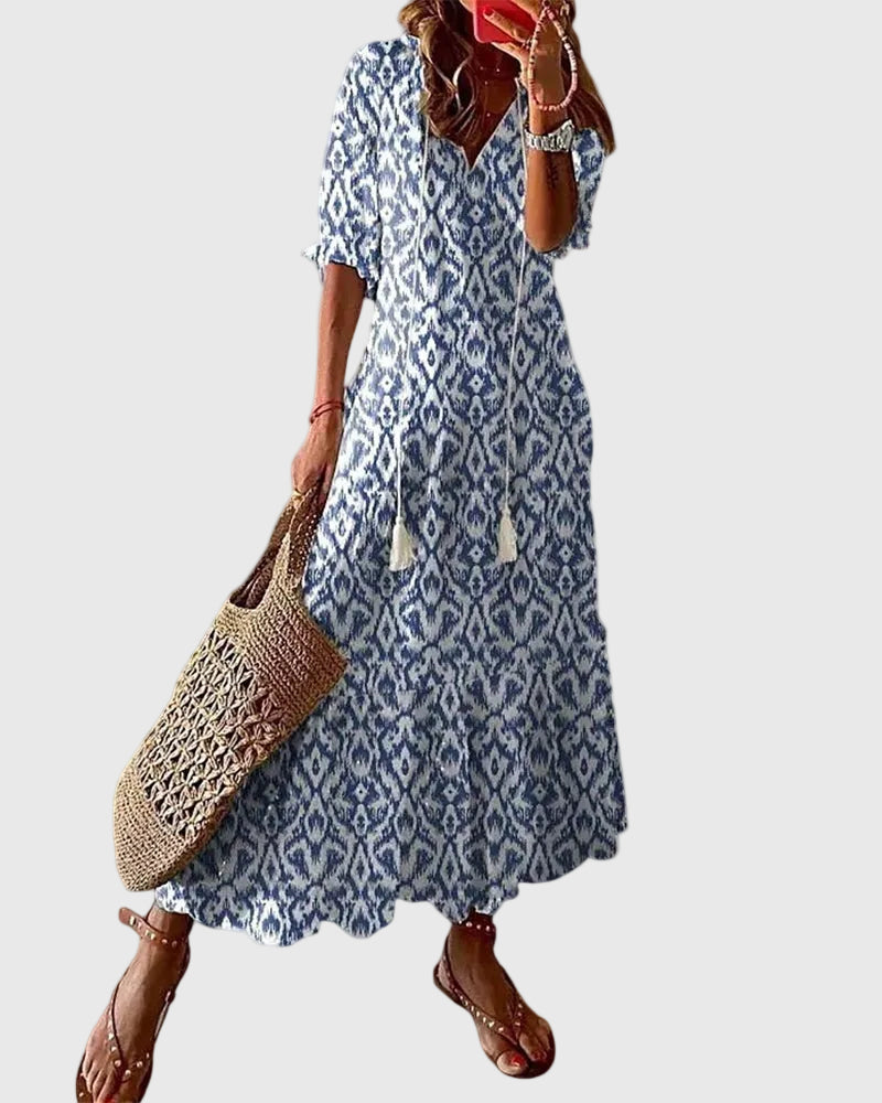 Alina | Printed Maxi Dress