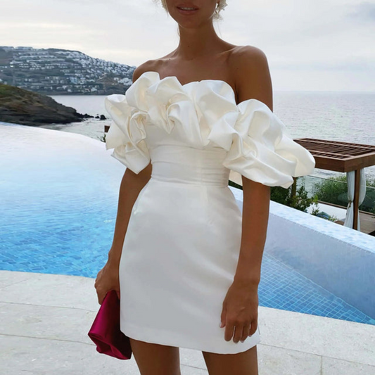 Fiona | Women Wedding Guest Ruffle Mini Dress