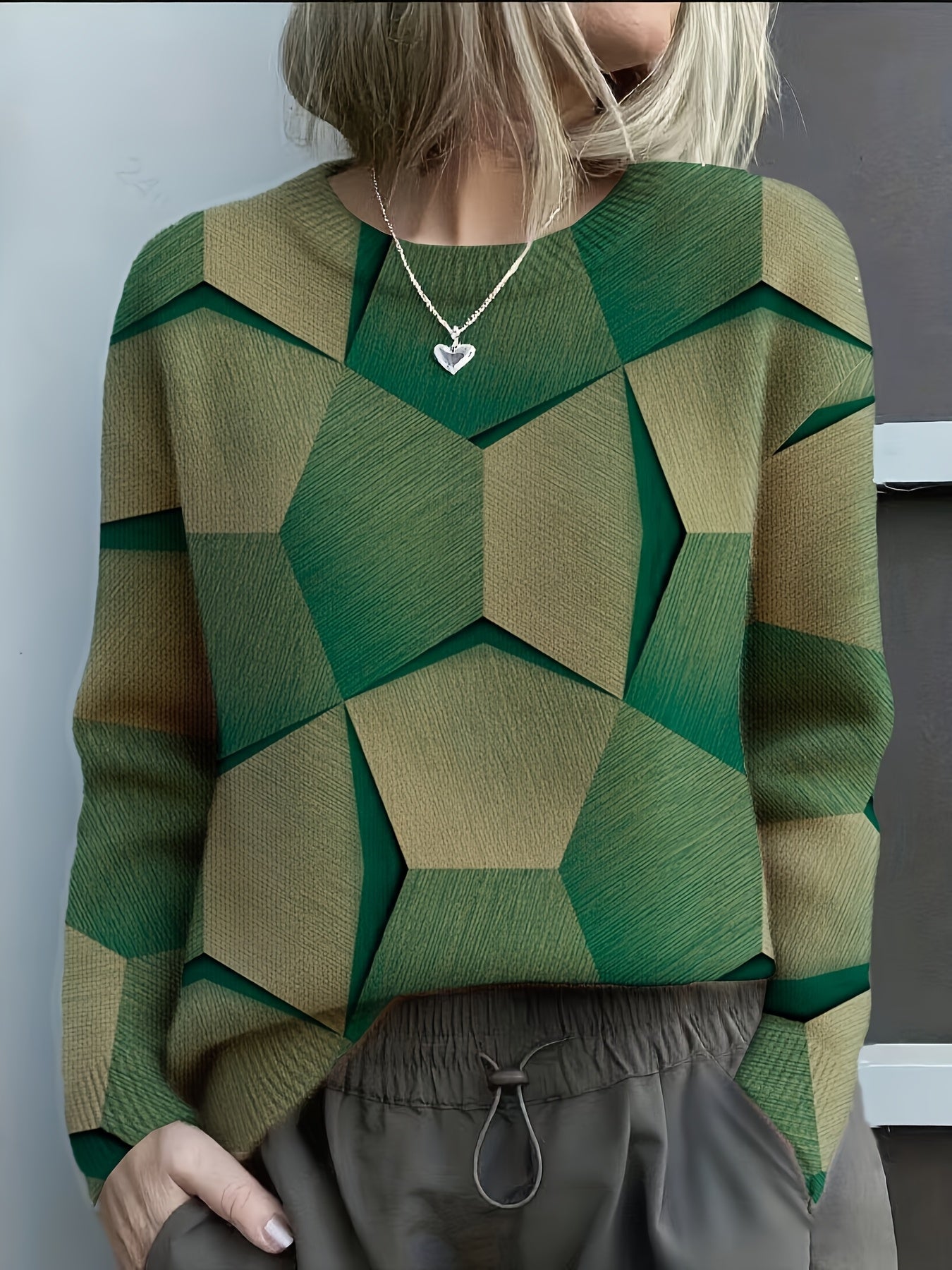 Isla | Geometric Knit Sweater