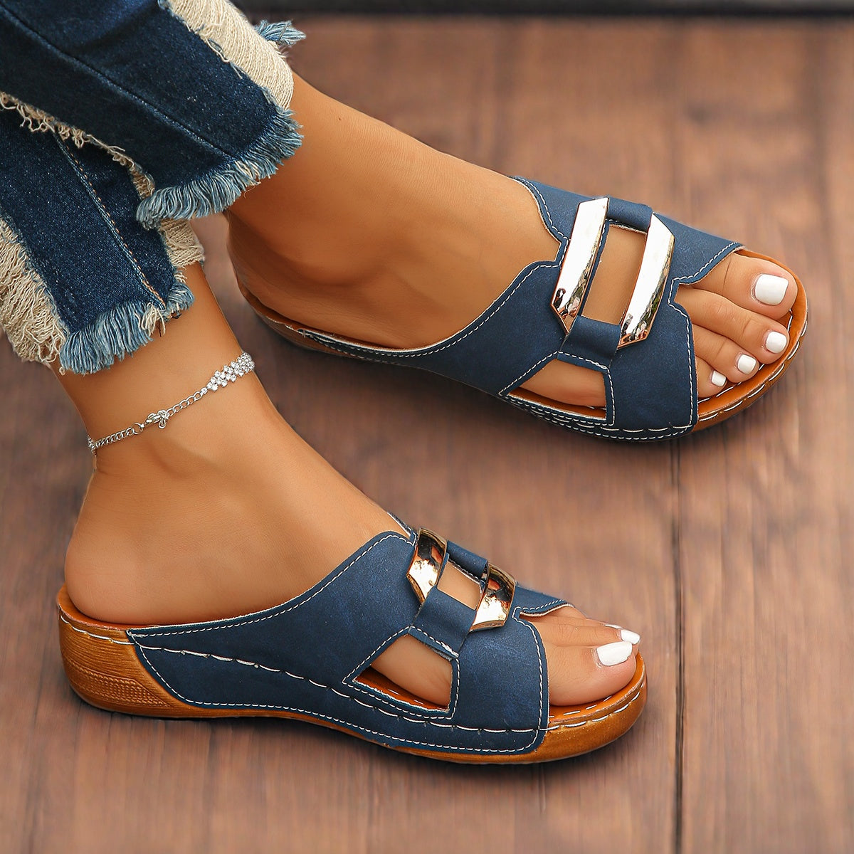 Sandalias Capri Spänne Slide