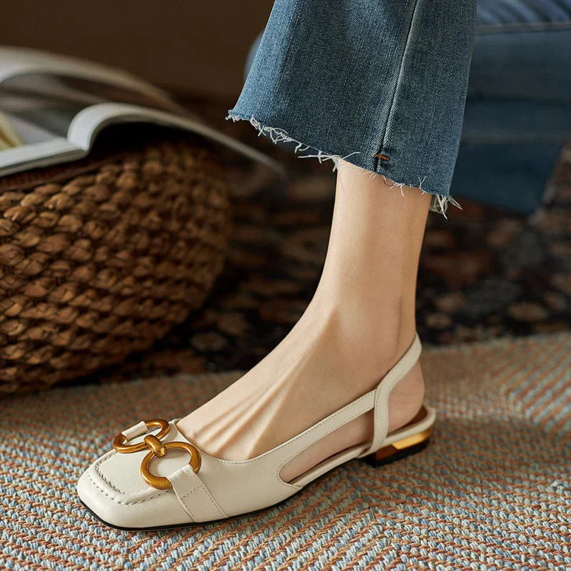 Hadley | Buckle Sling Flats