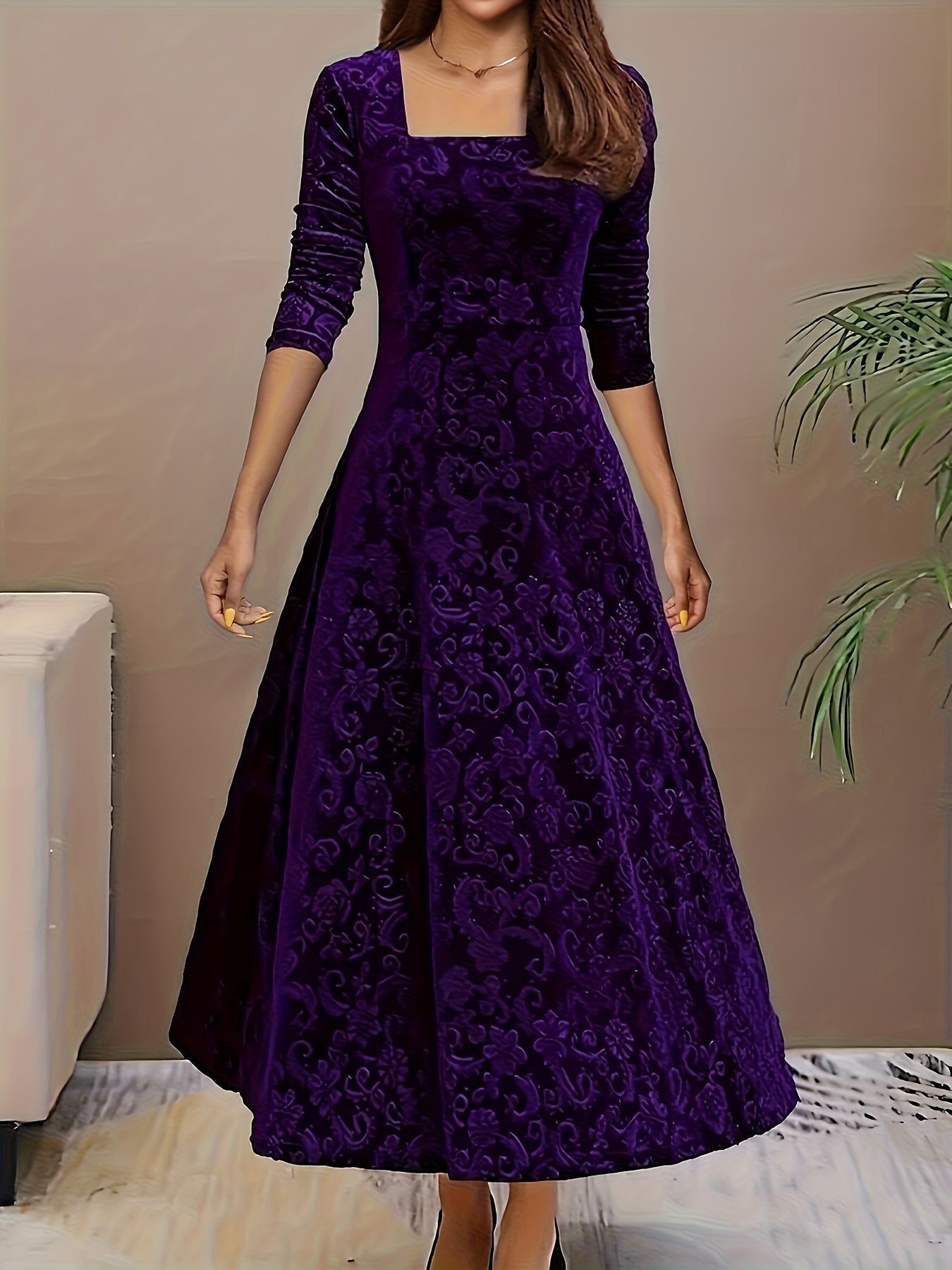 Eleanor | Women Winter Long Sleeve Maxi Dress
