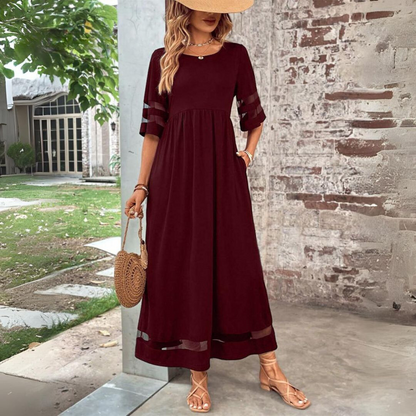 Aubrey | Mesh Detail Midi Dress