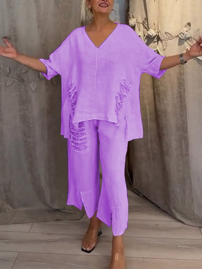 Elise | Embroidered Lounge Set
