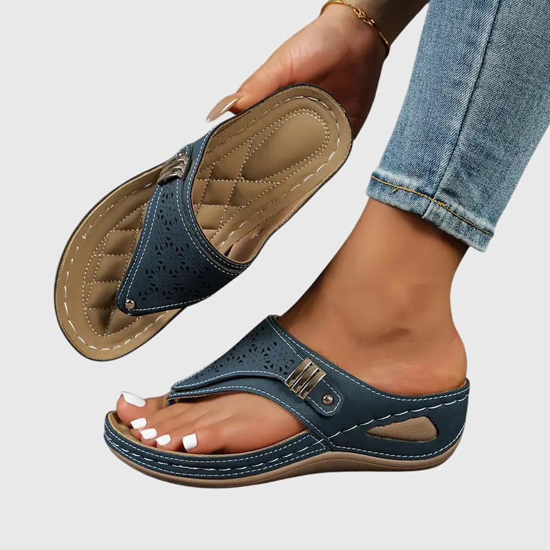 Margaret | Womens Slip On Flat Sandals