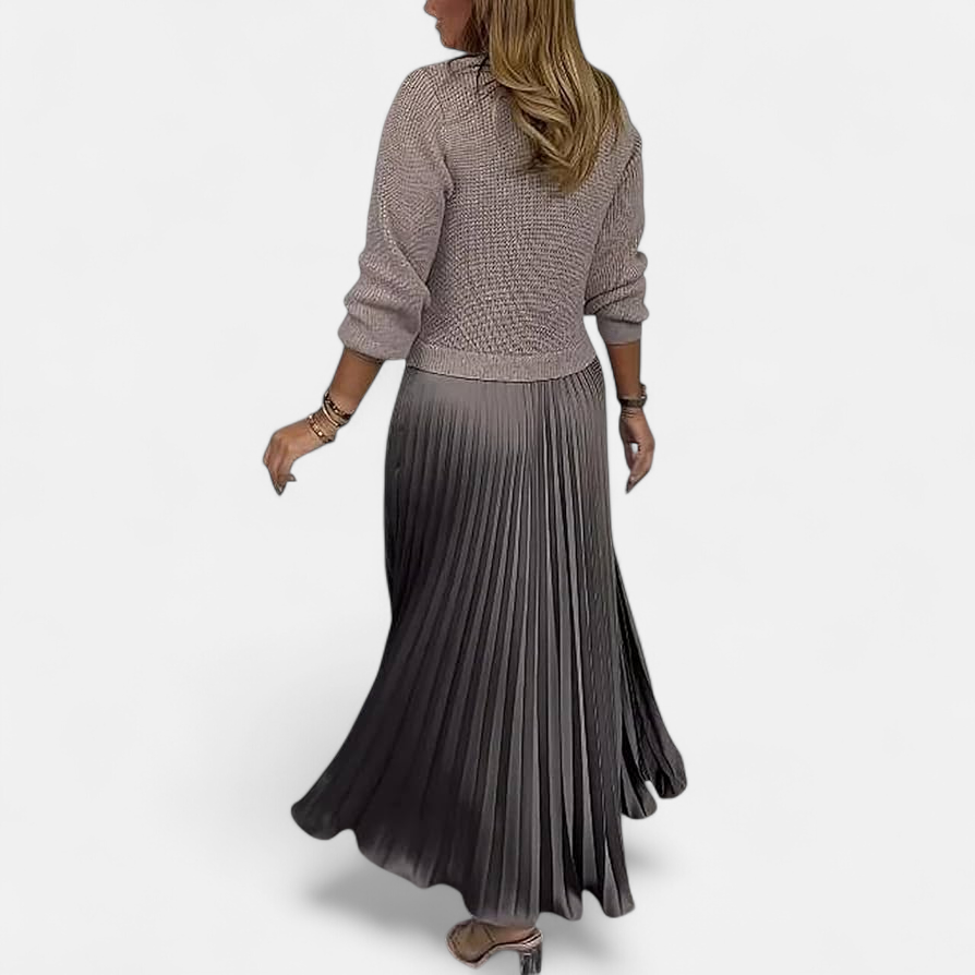 Loren | Sweater and Pleated Skirt Set