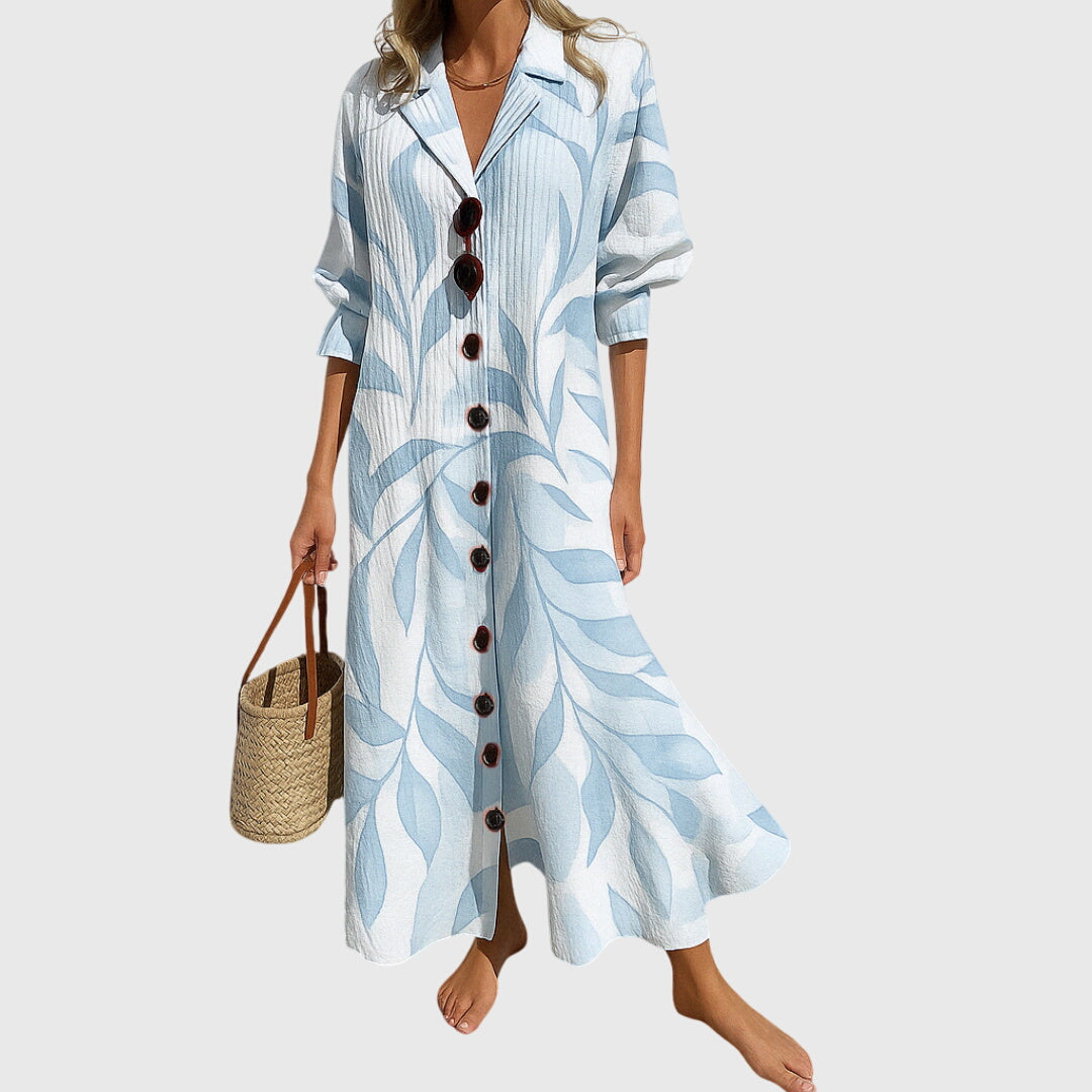 Camila | Elegant Button Maxi Dress
