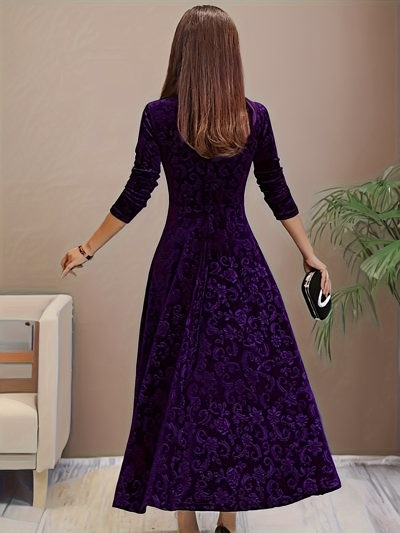 Eleanor | Women Winter Long Sleeve Maxi Dress